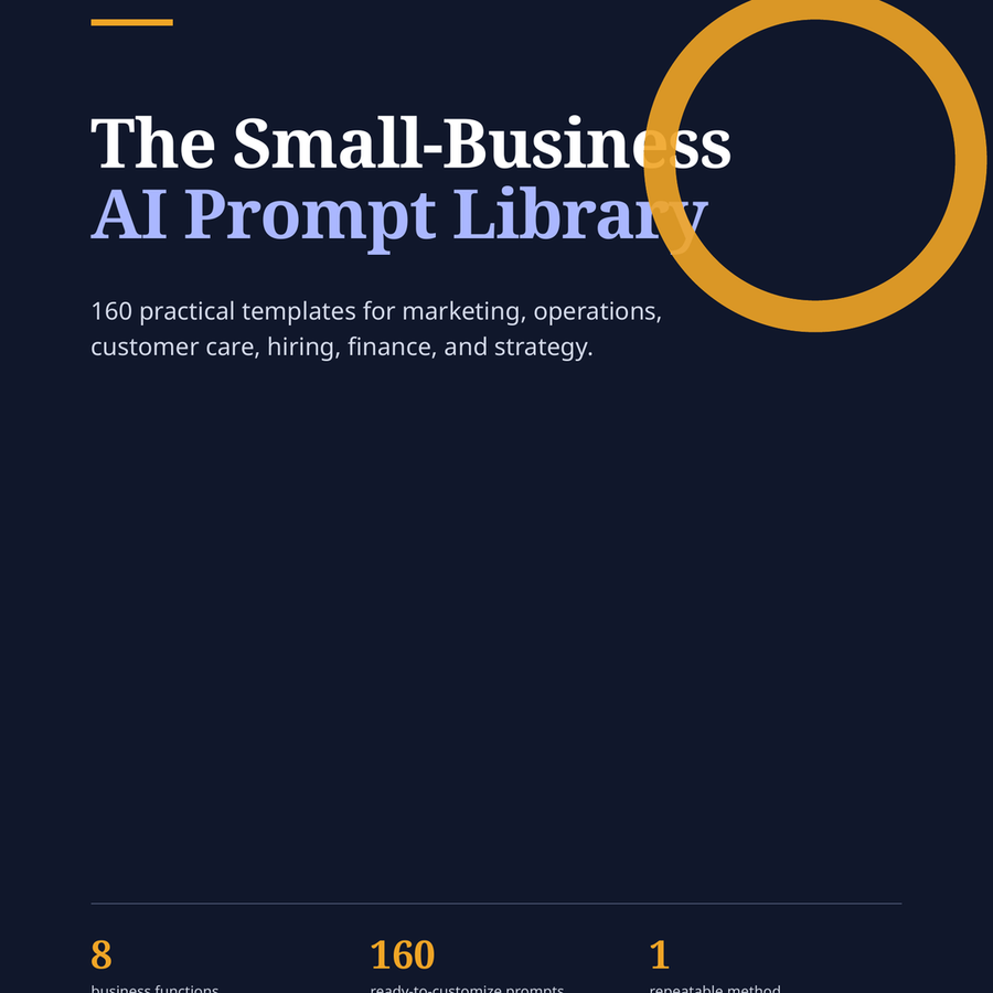 160 AI Prompts for Small Business cover