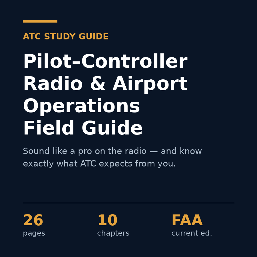 Pilot–Controller Radio and Airport Operations Field Guide cover